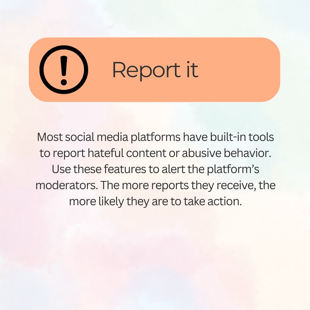cyberplus2024's tweet photo. If you’re witnessing or experiencing cyberhate or cyberbullying, don’t stay silent. Here’s what to do: 1️⃣ Document it. 2️⃣ Report it. 3️⃣ Seek support.

Many organizations offer help and guidance. You’re not alone. Together, we can create #saferinternet.🌐 #onlinesupport #stophate https://t.co/OvzI6mA6is