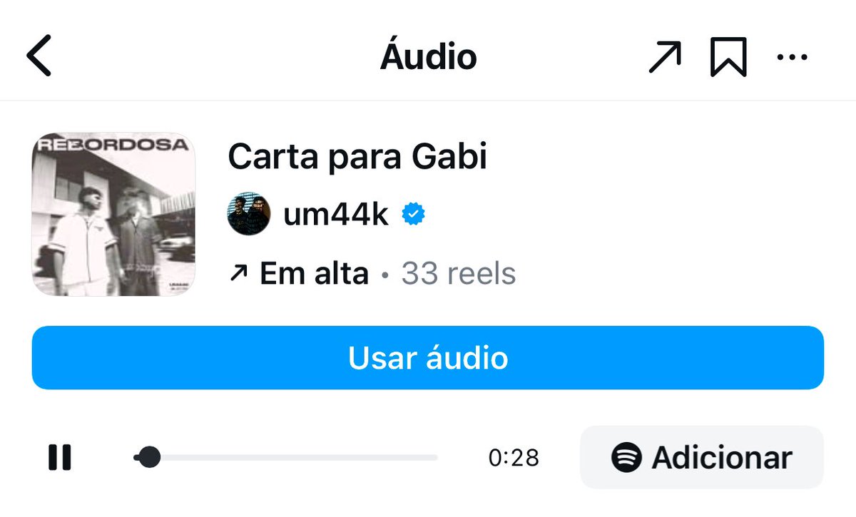 Estamos em alta no reels com “Carta pra Gabi” 💌 Bora crescer mais?