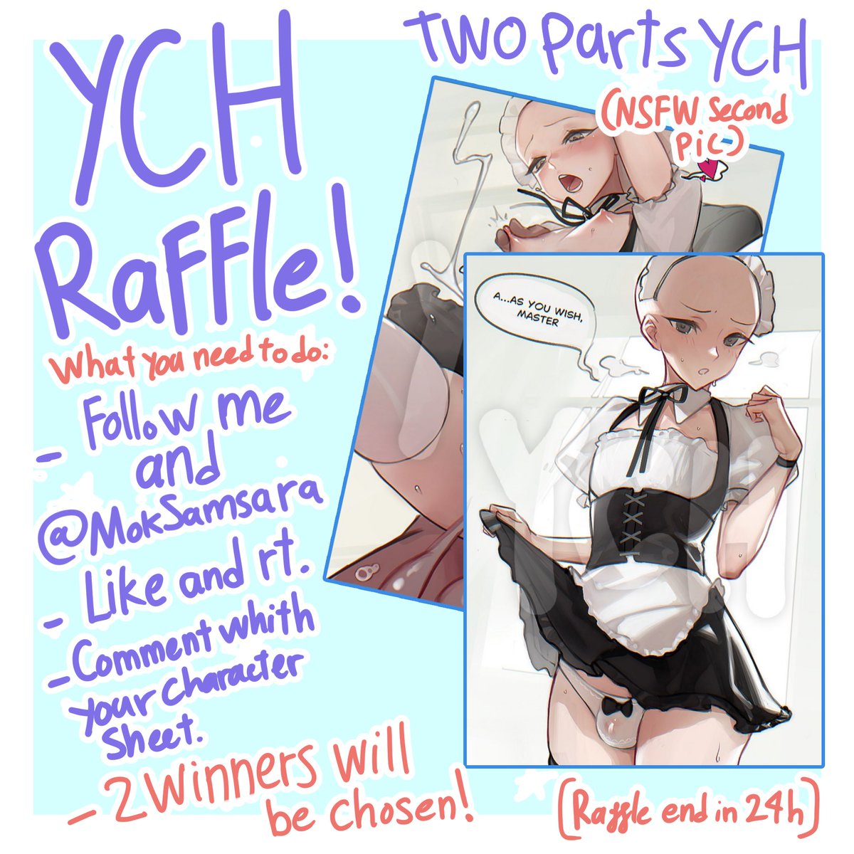 24 Hour Raffle!
- follow me <a href="/MokSamsara/">SamsaraMok</a>
- like and rt
- comment with your character sheet below

(Human or nekomimi males only!)