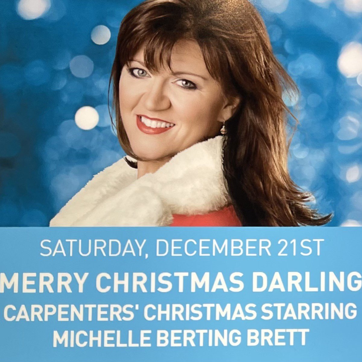 Michelle Berting Brett (@michellebbrett) on Twitter photo Thank you <a href="/MoheganSun/">Mohegan Sun ☀️</a> for a wonderful show of #merrychristmasdarling #carpenterschristmas on Saturday night. #happyholidays and love to all! Thank you <a href="/MoheganSun/">Mohegan Sun ☀️</a> for a wonderful show of #merrychristmasdarling #carpenterschristmas on Saturday night. #happyholidays and love to all!