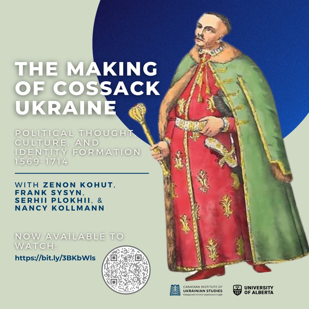 Canadian Institute of Ukrainian Studies (@canadianinstit3) on Twitter photo Listen in as Frank Sysyn, <a href="/SPlokhy/">Serhii Plokhy</a>, Nancy Kollman, & Zenon Kohut discuss 𝘛𝘩𝘦 𝘔𝘢𝘬𝘪𝘯𝘨 𝘰𝘧 𝘊𝘰𝘴𝘴𝘢𝘤𝘬 𝘜𝘬𝘳𝘢𝘪𝘯𝘦—their book discussion is now available on CIUS’s YouTube channel.
youtube.com/watch?v=GQQYnW…
<a href="/UofA_Arts/">University of Alberta Faculty of Arts</a> <a href="/StanfordHistory/">Stanford History</a> Listen in as Frank Sysyn, <a href="/SPlokhy/">Serhii Plokhy</a>, Nancy Kollman, & Zenon Kohut discuss 𝘛𝘩𝘦 𝘔𝘢𝘬𝘪𝘯𝘨 𝘰𝘧 𝘊𝘰𝘴𝘴𝘢𝘤𝘬 𝘜𝘬𝘳𝘢𝘪𝘯𝘦—their book discussion is now available on CIUS’s YouTube channel.
youtube.com/watch?v=GQQYnW…
<a href="/UofA_Arts/">University of Alberta Faculty of Arts</a> <a href="/StanfordHistory/">Stanford History</a>
