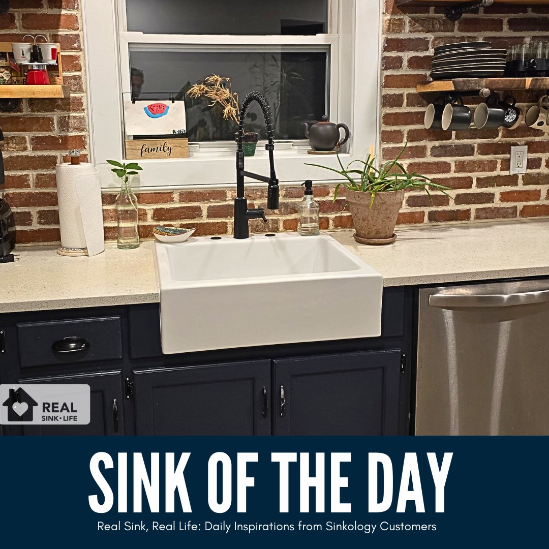 Sinkology's tweet photo. Sink of the Day: Rafael C. shared his stunning Josephine 26" Quick-Fit® Drop-In Fireclay Farmhouse Sink!

Experience the timeless beauty and long-lasting durability of fireclay—designed to fit into existing cabinetry for a seamless upgrade. Discover more details: https://t.co/JonthstU9F

Want to see your sink in the spotlight? Submit your photo at https://t.co/KGoESLZYUa and you could be featured next. Plus, you’ll be entered for a chance to win a $1,000 Visa gift card! #showusyoursink #sinkoftheday #sinkology