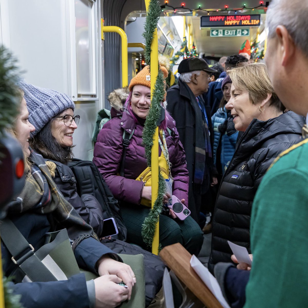 MassGovernor's tweet photo. The gift that riders really wanted this year — no more slow zones on the @MBTA.

Happy Holidays, Massachusetts 🎅🏻🎄 https://t.co/IfsKdZ35l6