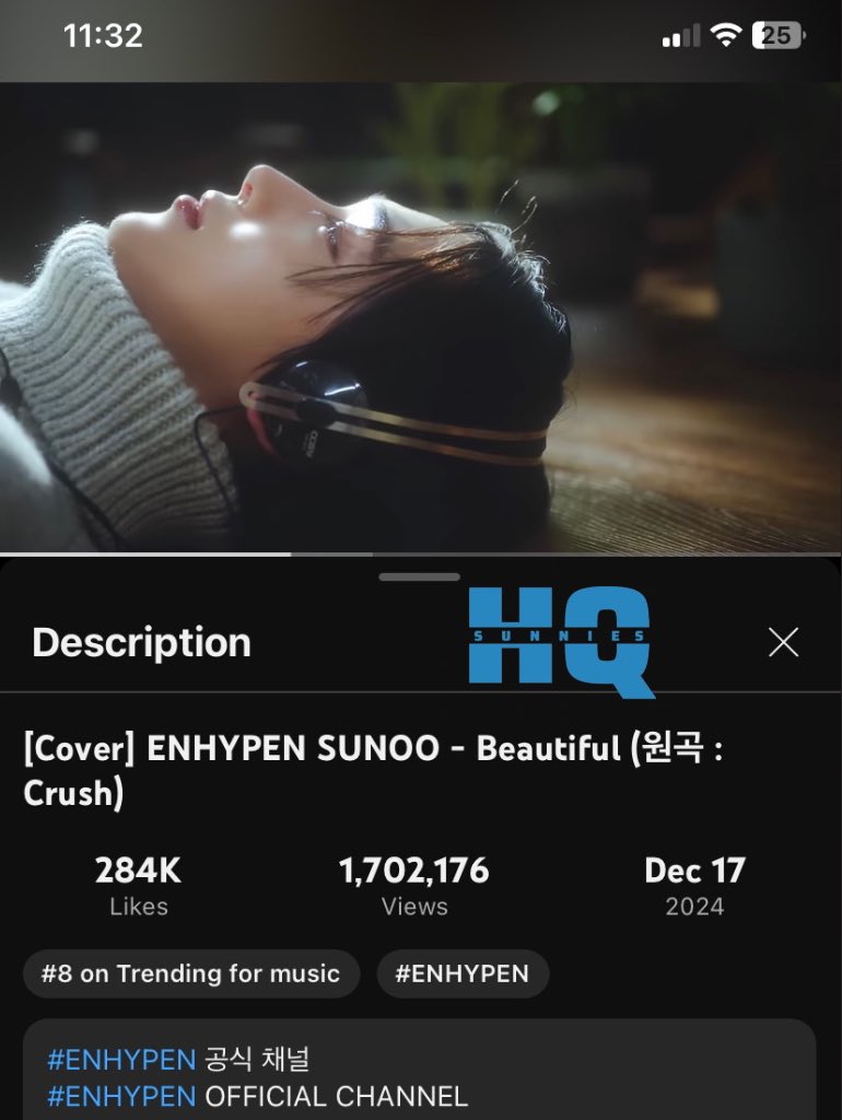 sunniesHQ_'s tweet photo. 🎄🎶 1.7M views and counting—can we reach 2M by Christmas?

Let’s celebrate the holiday season with Sunoo’s incredible voice, which will certainly warm our hearts.

Thank you, Sunnies! 🦊🐧

MILLION HEARTS FOR SUNOO 
#1MRightBesideSunoo 
#엔하이픈_선우 #SUNOO https://t.co/ghP1SL0eEG