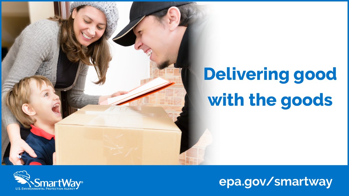 PlmFleet's tweet photo. #EPASmartWay partners make the holidays brighter by transporting millions of packages using clean, efficient freight. Along with holiday gifts & goods, they’ll deliver the gift of a more sustainable future! #deliveringthegoods #fuelsavings Learn more: https://t.co/z3fsgIfV7L https://t.co/3hsEJigcZb