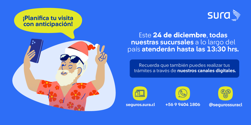 🎄✨ Aviso importante ✨🎄

El próximo 24 de diciembre nuestras sucursales cerrarán a las 13:30 hrs . ¡Gracias por tu comprensión y Feliz Navidad! 🎁✨