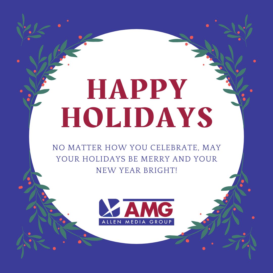 As the year draws to a close, we reflect on the dedication and hard work that has fueled our journey. To our incredible team, partners, and audience: thank you for being part of the Allen Media Group story. Wishing you all a joyful holiday season and a  prosperous New Year! 🎁