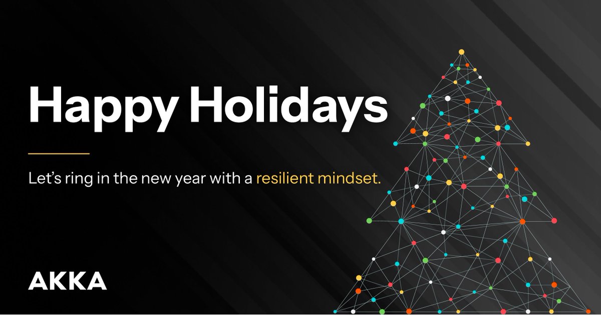 akka_io_'s tweet image. Happy Holidays from all of us at Akka! 🎄✨
As we close out the year, let’s celebrate resilience and kick off 2025 ready to go!
#ScalableArchitecture #DistributedSystems #ApplicationDevelopment #SoftwareArchitect #EventDrivenArchitecture #Akka3 #StayResponsive