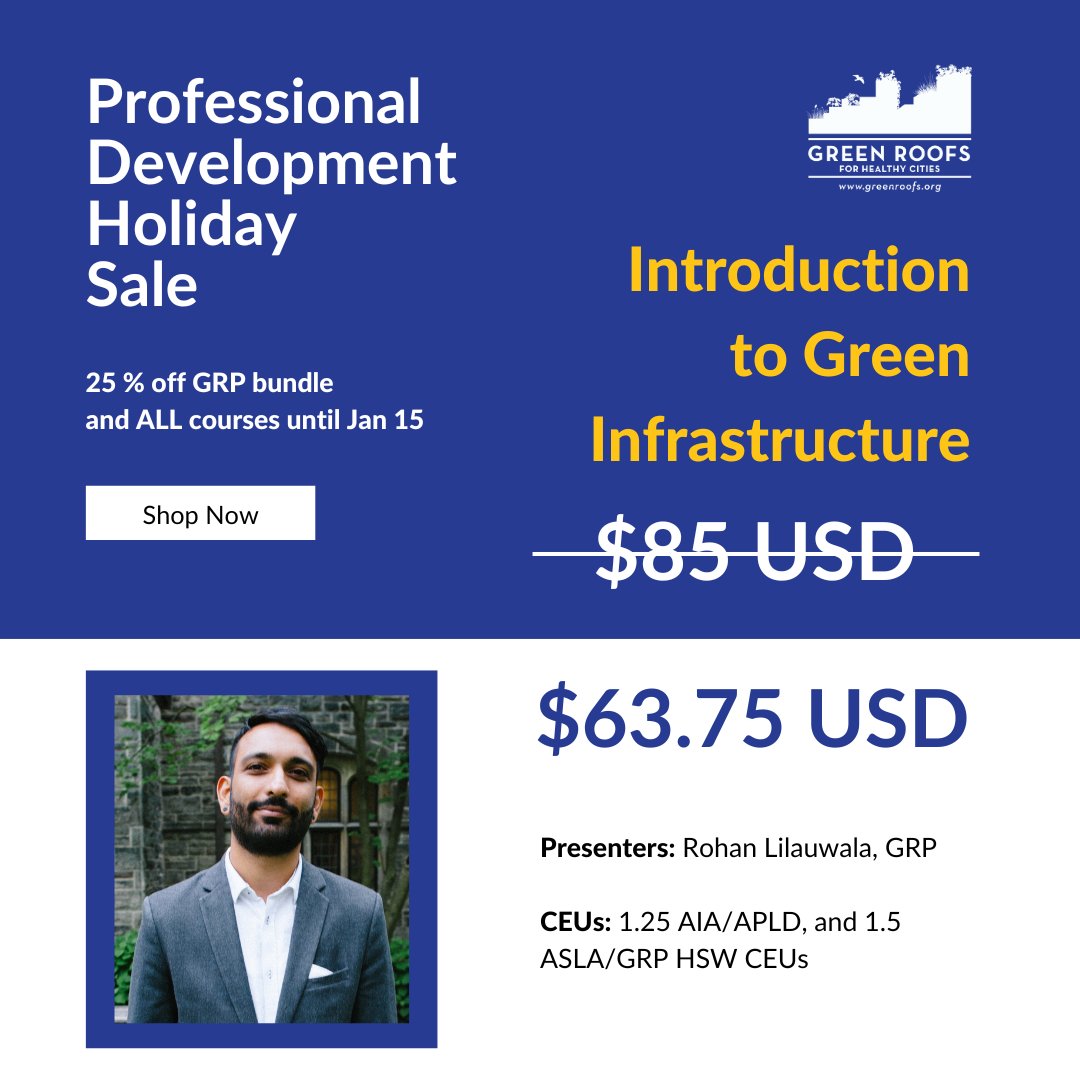 This course discusses design and construction best practices for green façades and living walls, including maintenance, irrigation requirements, and planting and site level considerations. 

Learn more here, and to see the rest of our courses offered. livingarchitectureacademy.com/p/introduction…