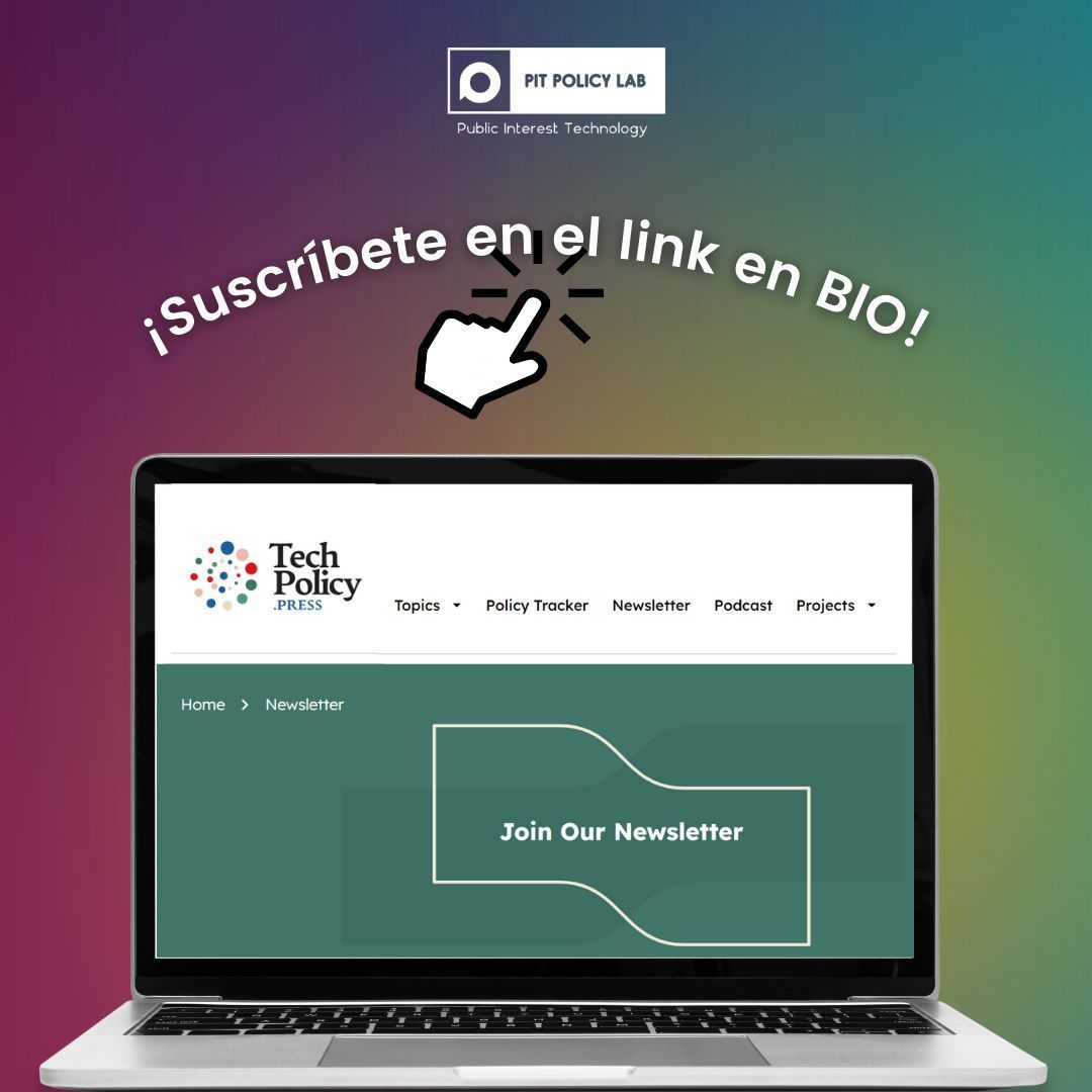 📰#RecursosPIT🔍 ¡Suscríbete al boletín de Tech Policy Press! Mantente al tanto de las noticias más recientes sobre #políticastecnológicas y su impacto global.  📬✨ buff.ly/4cTMFmg