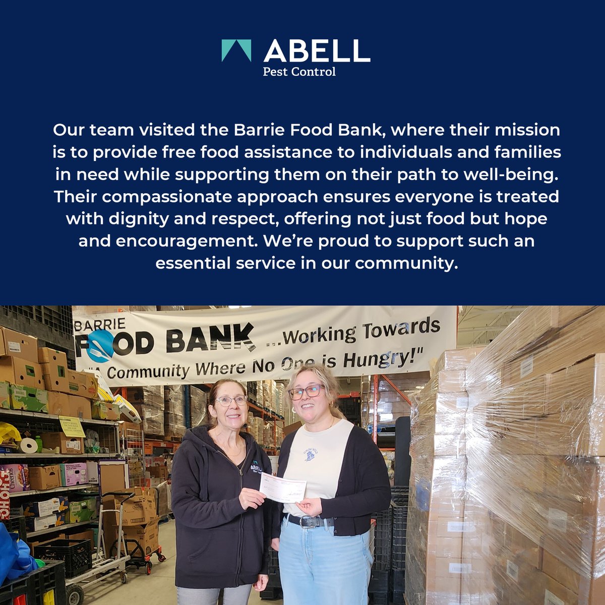 #CommunitySupport #BarrieFoodBank #FightingHunger #GivingBack #MakingADifference #12AbellDays