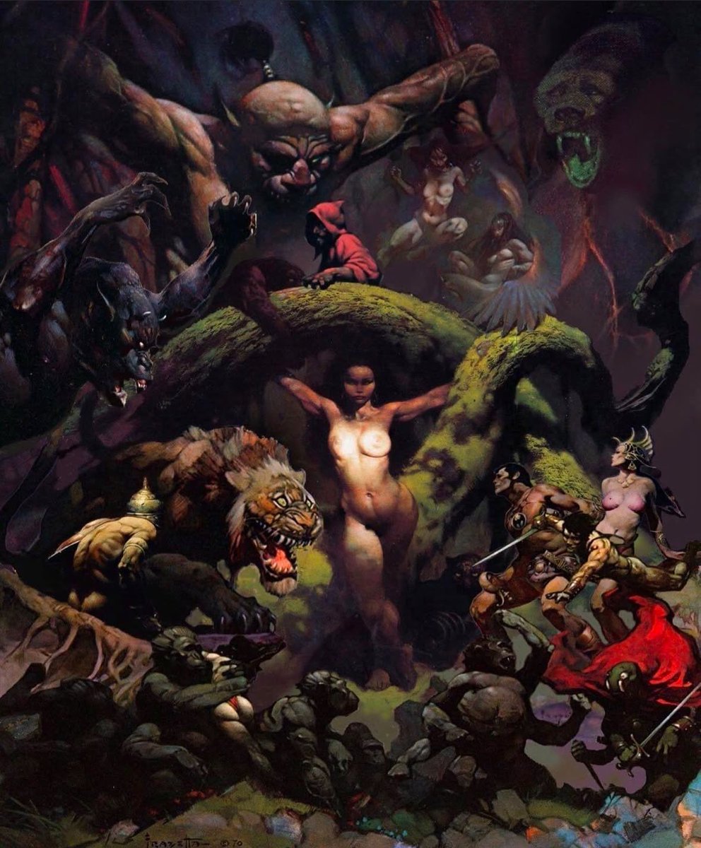 BugbearBrothers's tweet image. The best of Frank Frazetta. I’d love to see a Dungeons and Dragons bestiary for Frazetta’s art