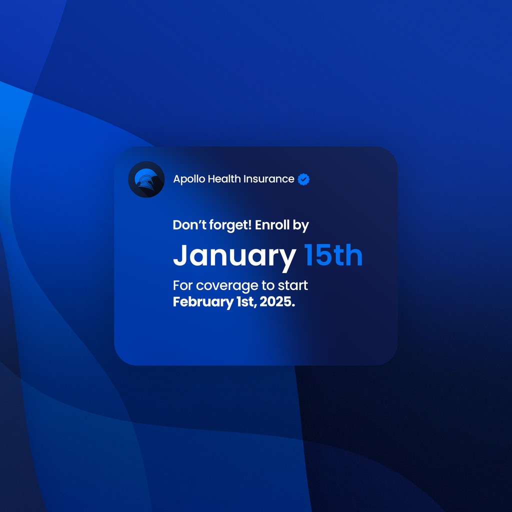 ApolloHealthIns's tweet image. New year, new health coverage!😍 

The clock is ticking! ⏰️ Don't wait till the last minute to secure coverage for 2025! Secure the perfect health coverage for you and your family today ➡️ apollo-insurance.com/get-a-quote/

#apollohealthinsurance #securecoverge #healthcoverageoptions