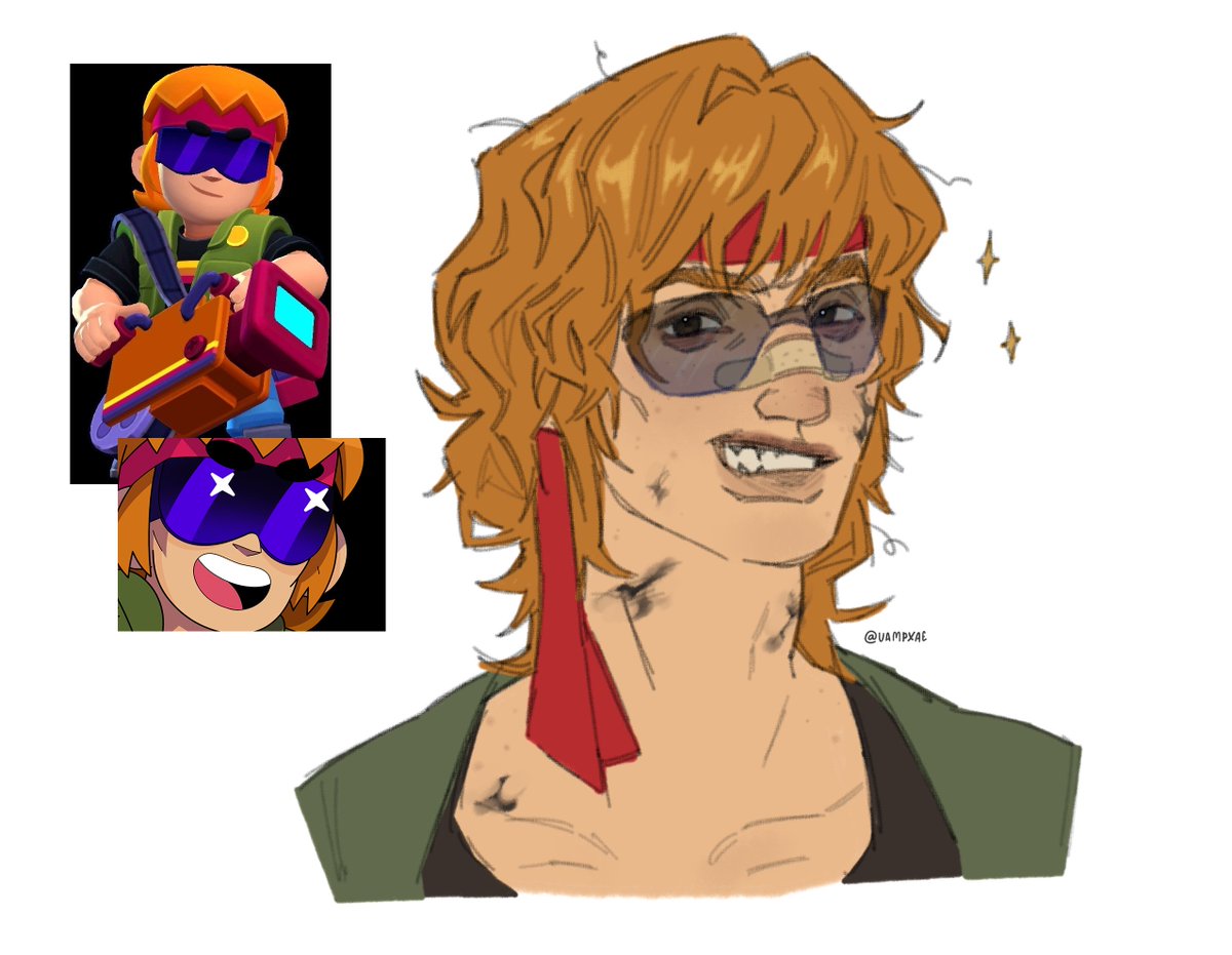 vampxae's tweet image. buster in my style!! #BrawlStars #BrawlStarsArt