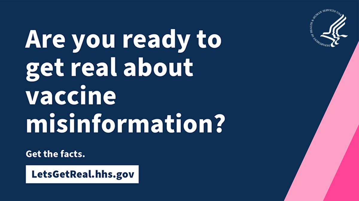 There’s a lot of information out there about #vaccines for children. So visit LetsGetReal.hhs.gov to get real answers about how #VaccinesWork to protect children against serious diseases. #LetsGetReal