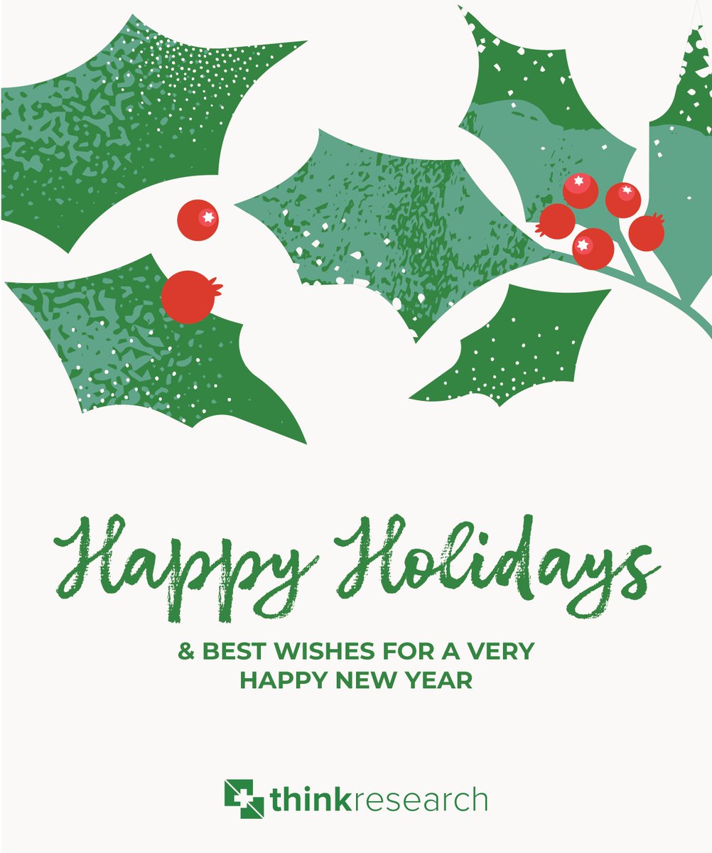 From all of us at Think Research, we wish you a very merry holiday season and a happy, healthy New Year!