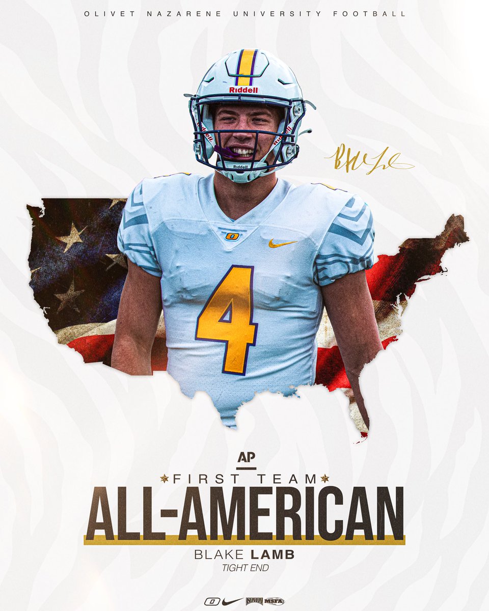 ONU FOOTBALL (@onazfootball) on Twitter photo Mr. Lamb is an AP ALL-AMERICAN, Congratulations Blake. 🐅
LEARN MORE: apnews.com/article/naia-a… 
-
#HateAverageBeGREAT #WinTheWest #FearTheStreak #TheTigerWay #R837 Mr. Lamb is an AP ALL-AMERICAN, Congratulations Blake. 🐅
LEARN MORE: apnews.com/article/naia-a… 
-
#HateAverageBeGREAT #WinTheWest #FearTheStreak #TheTigerWay #R837