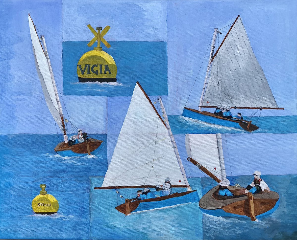 Wishing you all a Merry Christmas from us all at The  Isle of Wight Classic Boat Museum. 🎄🎅⛵
This years Christmas Card was created by Janet Dore Worsam from the Acrylic on canvas painting. Depicting Vigia's launch in July after many years’ hard work by the Museum volunteers.