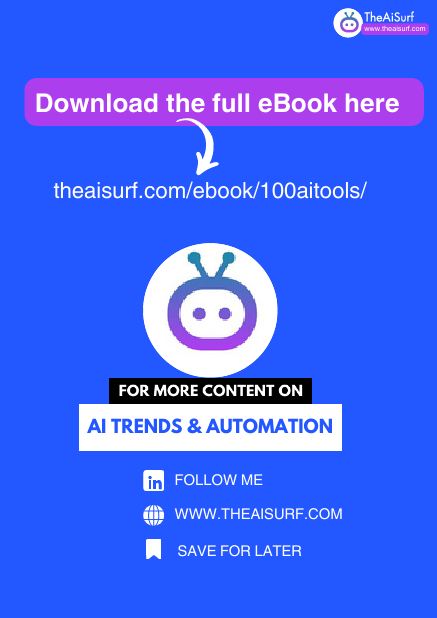 theAiSurf's tweet image. Follow me for more tips and AI tools that transform your productivity! 💡

📌 AI newsletter: lnkd.in/gES7sAmV
🗨️ Feature your AI tool: lnkd.in/gbWp8Gk6

#AIExtensions #ChromeTools #AIRevolution #ProductivityBoost #AIforWork #SmartWork #TechInnovation