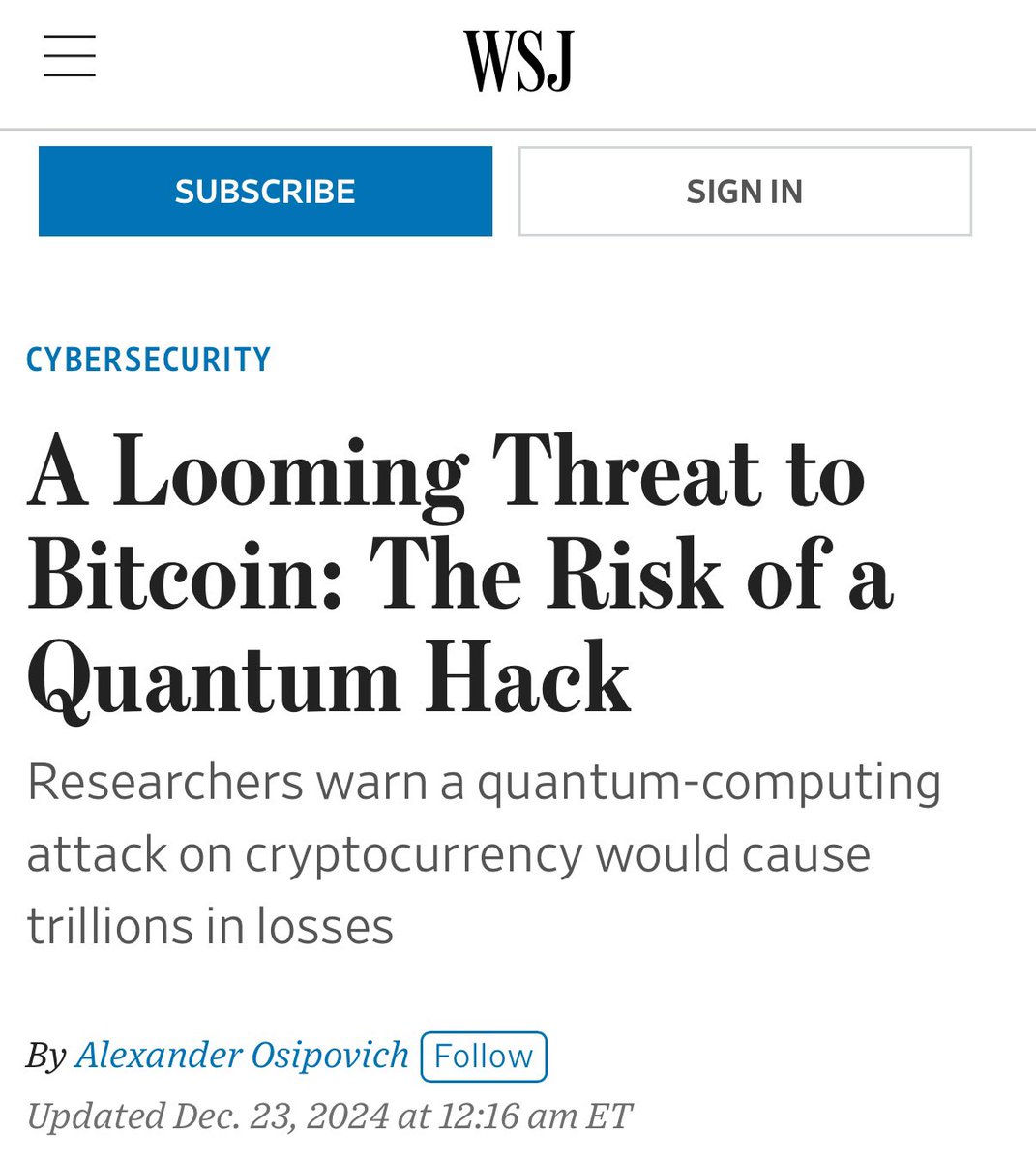 비트코인 해킹위한 양자컴퓨터 개발이 빨리 이뤄졌으면 좋겠네요 ㅋㅋ 재미있을듯 막으려는자와 뚫으려는자와의 싸움