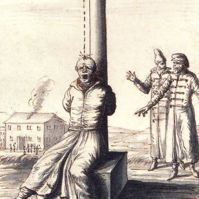 10. La tortura china con agua era un método psicológico en el que la víctima, atada, soportaba que el agua le caía lentamente sobre la frente. El goteo constante y rítmico causaba una angustia mental extrema que a menudo volvía loca a la víctima.