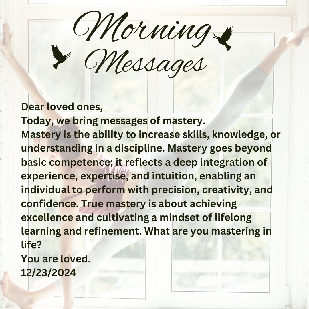 joykinga's tweet image. What are you mastering at life? #morningmessage