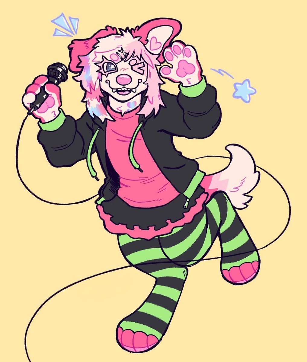 ConniesPalette's tweet photo. β¨ Unleashing good vibes and colorful tunes! πΎπΆ Letβs paw-ty and rock the mic!ππ
#FurryArt #ColorfulVibes #AnthroCharacter #DigitalArt #CreativeExpression #FurryCommunity #PinkAesthetic #MusicLover #ArtistOnInstagram #FunAndFunky #AnthroArt #AnimalLover https://t.co/F0F4A6Mkxp