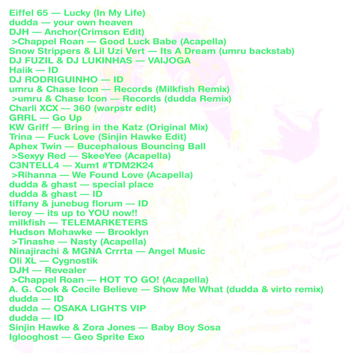 cat_eyeliner's tweet photo. mix on hkcr up now
lots of songs that i love + unreleased music by me &amp; friends 💜 https://t.co/HRBeEjFhr4