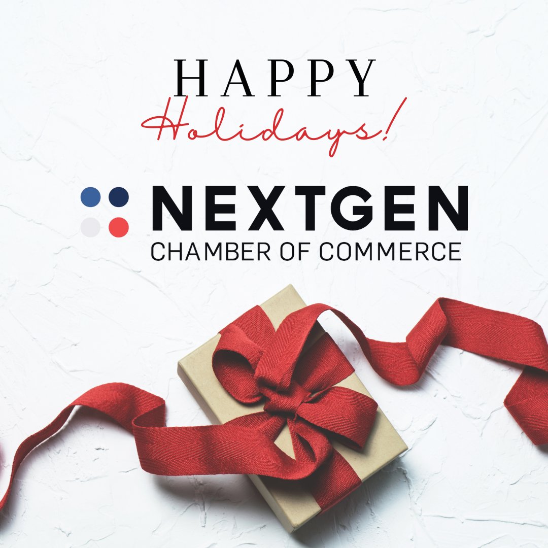 🎉 Happy Holidays from the NextGen Chamber of Commerce! 🎉

As we wrap up another amazing year, we want to take a moment to celebrate YOU—our incredible members, partners, and supporters! Your passion, innovation, and commitment inspire us every day.

#HappyHolidays