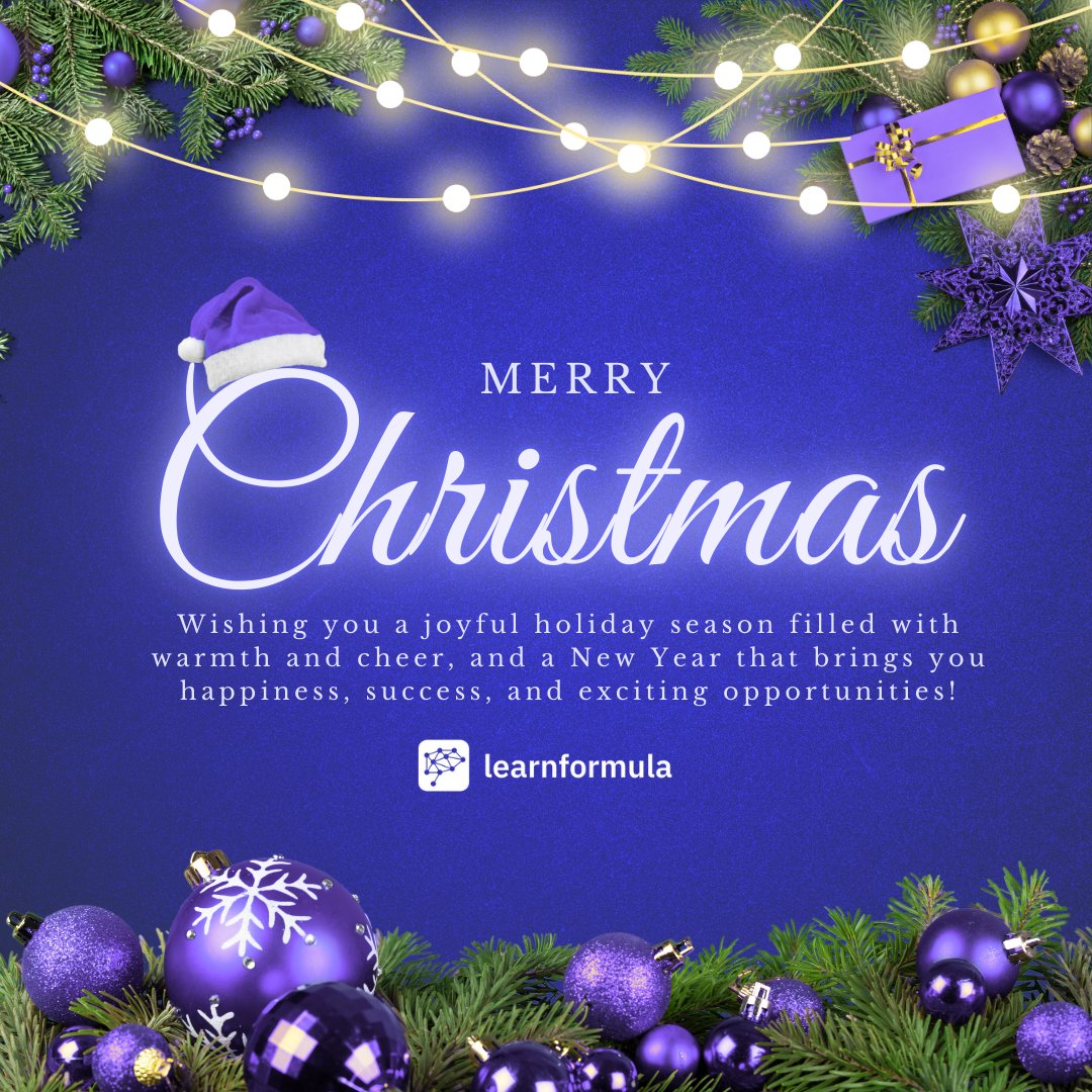 LearnFormula's tweet image. The team at LearnFormula wishes you a Merry Christmas!

#LearnFormula