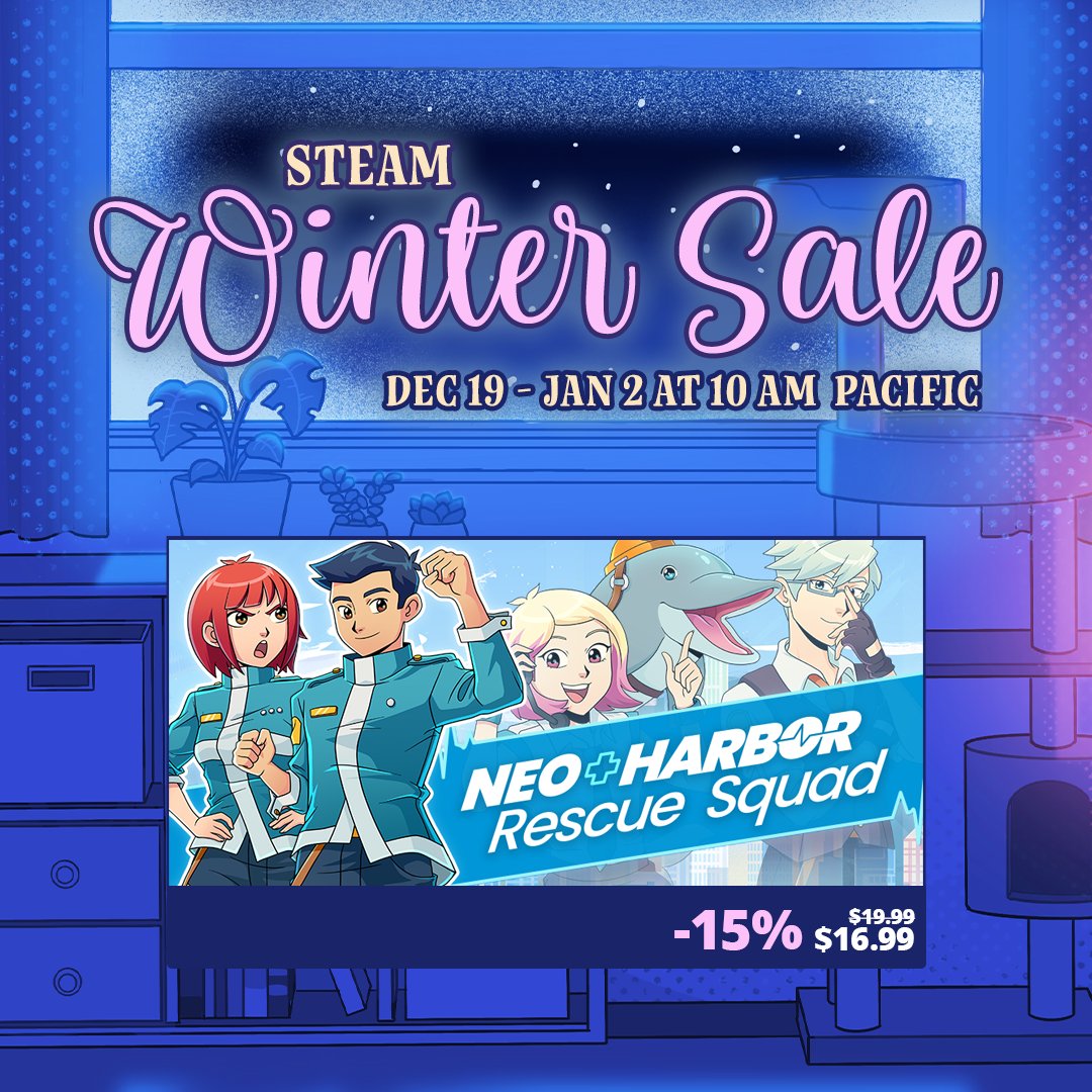 Our new paramedic action game, Neo Harbor Rescue Squad, is 15% off for the Steam Winter Sale. ❄️ 

Almost all of our titles are on a juicy discount right here: store.steampowered.com/developer/banc…

#Steam #Indiegame