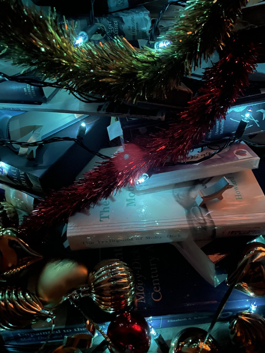 CarolineHack's tweet image. Merry #MobyDick Christmas. Here is my Mostly Moby Christmas Tree 
With added #Polar animals 
#MelvilleMonday