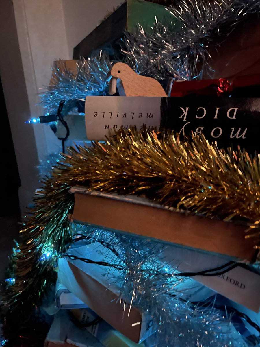 CarolineHack's tweet image. Merry #MobyDick Christmas. Here is my Mostly Moby Christmas Tree 
With added #Polar animals 
#MelvilleMonday