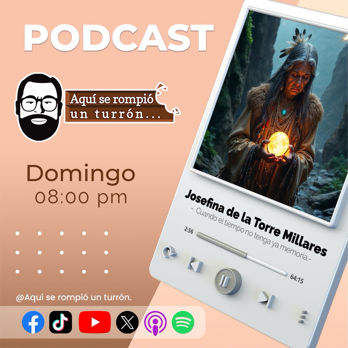 PodcastTurron's tweet photo. Domingo nuevo episodio, Bendición Cherokee.
Gratis en:
Spotify:
https://t.co/HFu18tPetD
Apple Podcast:
https://t.co/9SbpsZP1IA
YouTube:
https://t.co/5sd8SKDQSN
TikTok:
https://t.co/lkpiXgG1LB...
X:
https://t.co/E1mdNpGu0q
@PodcastTurrón https://t.co/eJ34o6CBlL