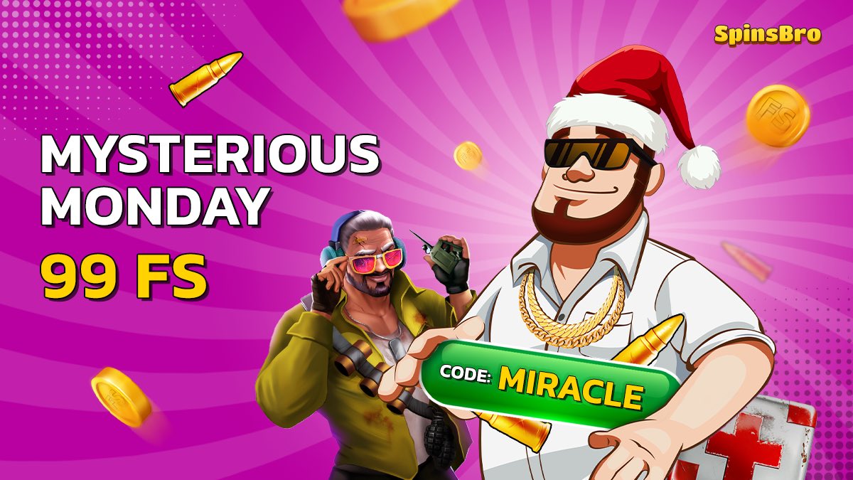 SpinsBro's tweet photo. 🔮Mysterious Monday welcomes you! 
99FS on the slot Spin4Dead

1️⃣Make a deposit of €25 or more 
2️⃣Contact us: 
📩 support@spinsbro.com 
📩 Live Chat

3️⃣Send the code: MIRACLE 

Bro wishes more winnings  🍀 https://t.co/qrrQNWPUte