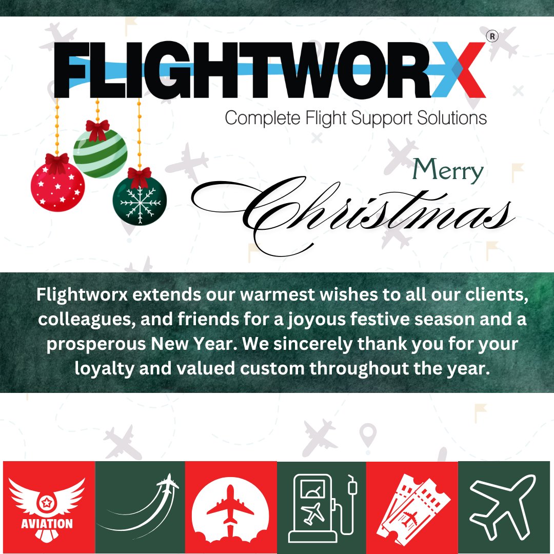 Merry Christmas from all at Flightworx!!

#christmas2024 #Flightworx #xmas2024 #aviation