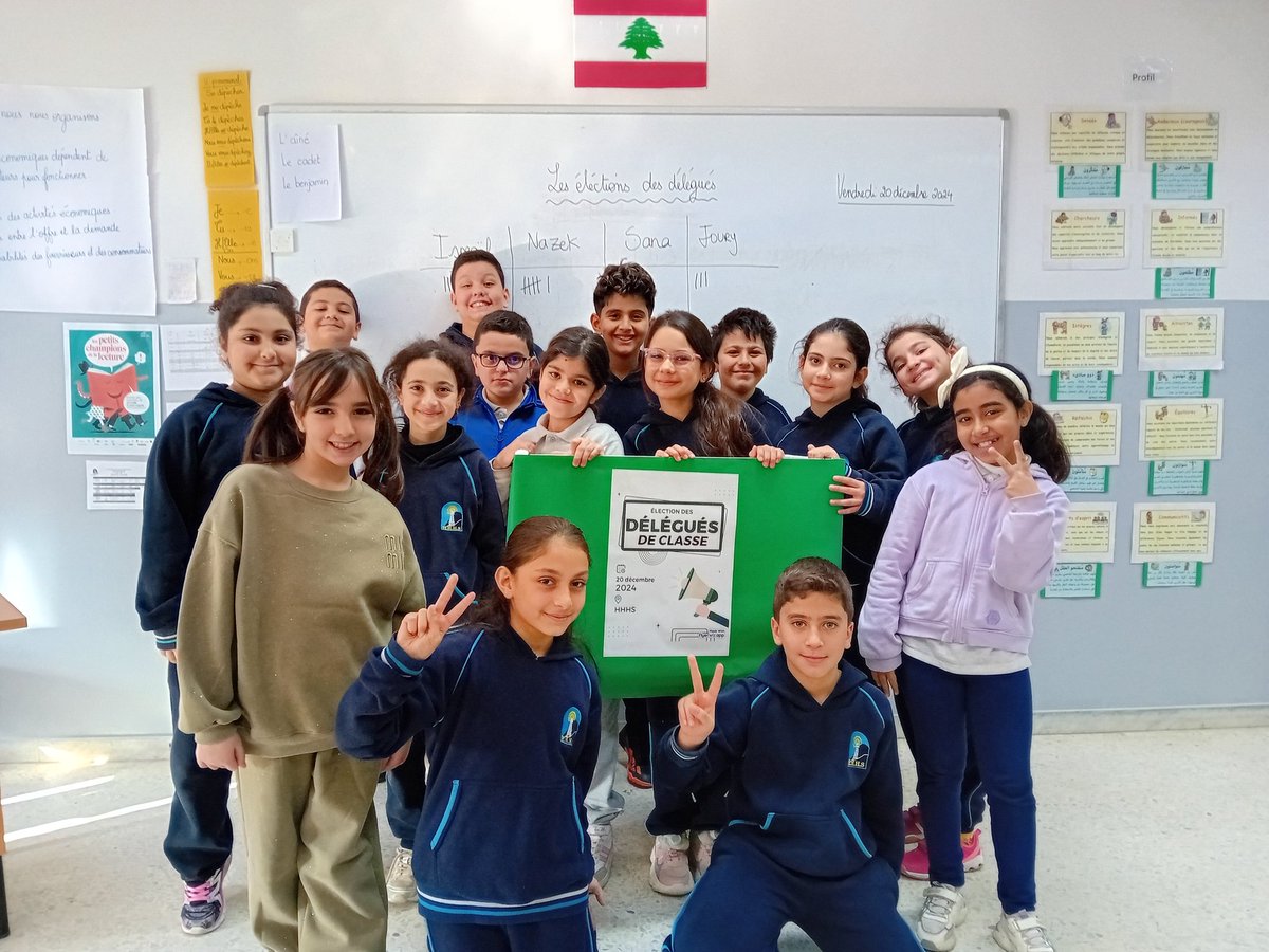 Toutes nos félicitations à la déléguée Nazek Damaj et le codélégué Ismaël Ezzo!
Chacun des candidats a mené une excellente campagne et tous les élèves de la classe de CM1 ont voté dans l'urne. Un vrai processus démocratique ! <a href="/Hhhsinfo/">Houssam Hariri HS</a> <a href="/LinaMajzoub1/">Lina Majzoub</a> <a href="/TawilNoor/">Noor Taweel</a> <a href="/aefeinfo/">AEFE</a>