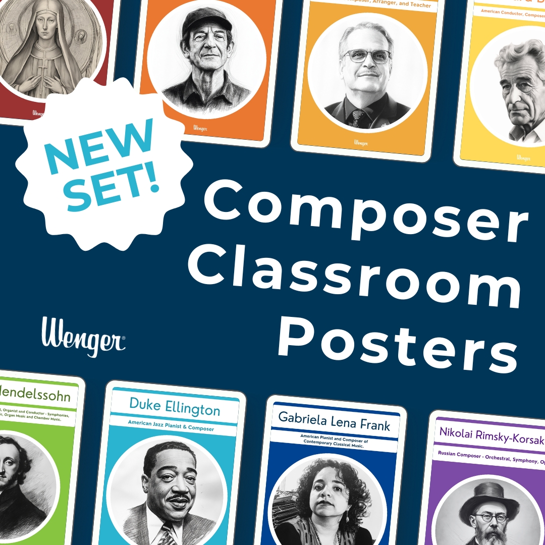 New set of Composer Classroom Posters!! Download them for FREE at wengercorp.com/teacher-resour… #MusicEducation #Composers