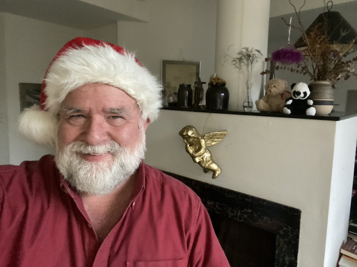 Santa/Professor Ric from a couple years back- And from today, wishing you all the best possible holidays!! #PapaBearProfessor #SilverDaddy #SantaRic