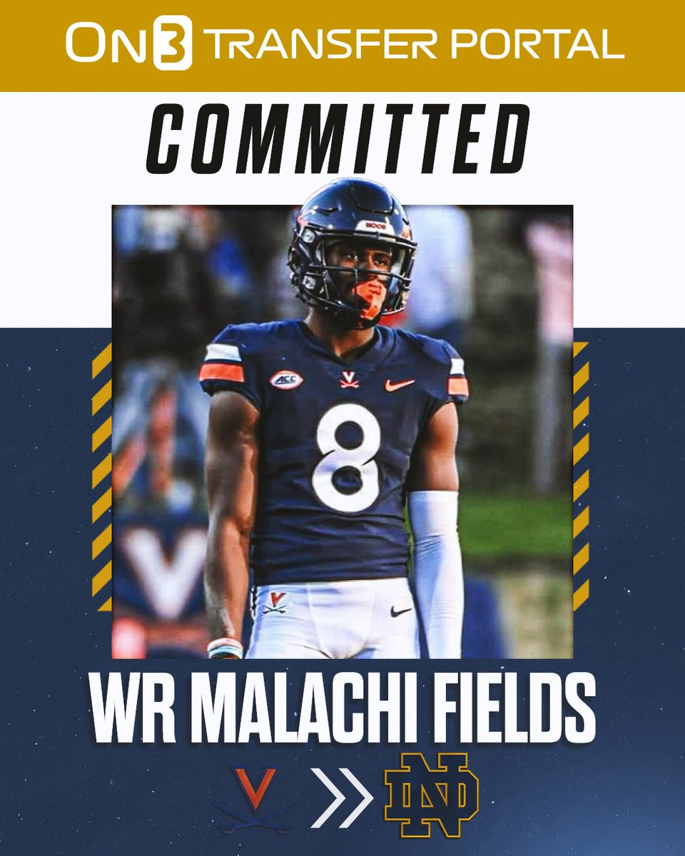 BREAKING: Virginia transfer WR Malachi Fields has committed to Notre Dame☘️

on3.com/college/notre-…
