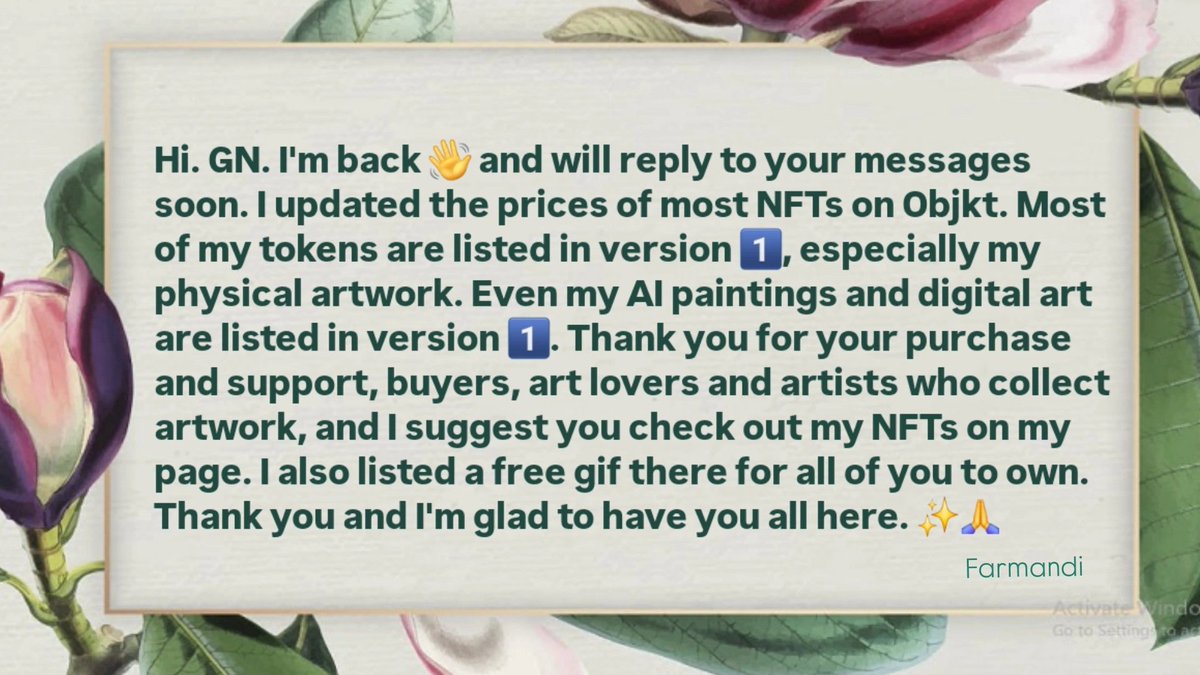 FFarmandy's tweet photo. 📎🔻https://t.co/XuaYabfswt

#nftcommunity #nftcollector #nftcollectors #nftshill #nftartwort #fizicalart #objkt #tezosnft #tezoscommunity #gifnft #digitalnft #Ainft #painting #drawing #watercolor #tezosnft #TEZOSTUESDAY #nftarti̇st https://t.co/UTi2n6Rzv9