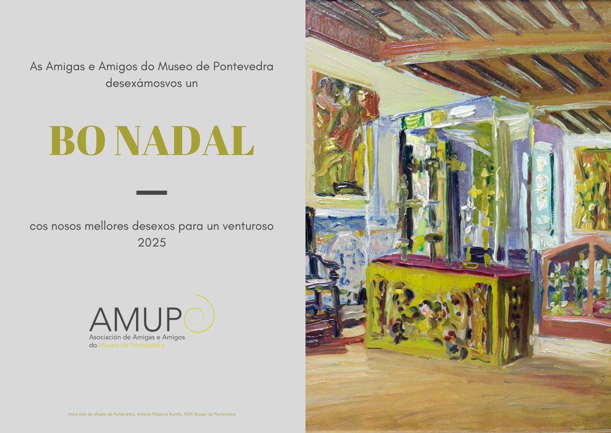 AMUPontevedra's tweet photo. ✨ Que o 2025 veña cheo de cultura.

Cos nosos mellores desexos, bo Nadal! 🎄 https://t.co/R6F1uQs6lP