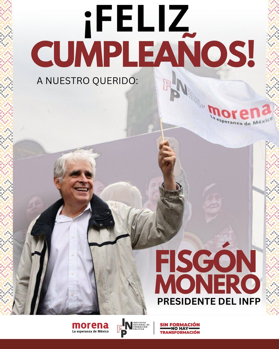 Feliz cumpleaños a nuestro querido Rafael Barajas “El Fisgón”, presidente del INFP.

Las y los integrantes del INFP reconocemos tu compromiso inquebrantable por la transformación del país, tu lucha invita al pueblo de México a construir un presente digno y un futuro esperanzador.