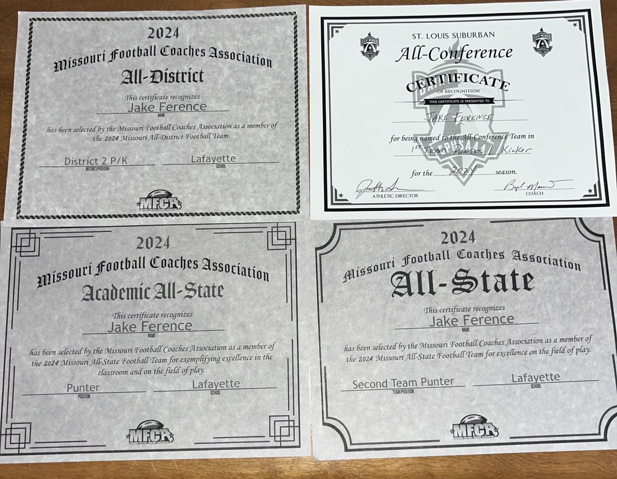 Jake Ference_36 (@jakeference0) on Twitter photo Honored to be named 1st Team All-District and Conference for both Kicking and Punting. As well as 1st Team All-Metro and 2nd Team All-State for Punting. <a href="/LHS_Lancer_FB/">Lafayette Football</a> <a href="/KohlsKicking/">Kohl's Kicking Camps</a> <a href="/Coach_Radke/">Luke Radke</a> <a href="/KornblueKicking/">Brandon Kornblue</a> <a href="/CoachAdamBreske/">Adam Breske</a> <a href="/NIUCoachHammock/">Thomas Hammock</a> <a href="/hicksadam192/">Adam Hicks</a> Honored to be named 1st Team All-District and Conference for both Kicking and Punting. As well as 1st Team All-Metro and 2nd Team All-State for Punting. <a href="/LHS_Lancer_FB/">Lafayette Football</a> <a href="/KohlsKicking/">Kohl's Kicking Camps</a> <a href="/Coach_Radke/">Luke Radke</a> <a href="/KornblueKicking/">Brandon Kornblue</a> <a href="/CoachAdamBreske/">Adam Breske</a> <a href="/NIUCoachHammock/">Thomas Hammock</a> <a href="/hicksadam192/">Adam Hicks</a>