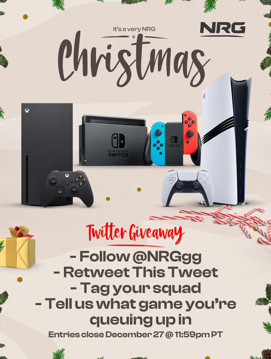 Using the boss's card to spread some holiday cheer.

Consoles for Christmas on us for being the best fans in the scene.

To enter:
🎁 Follow <a href="/NRGgg/">NRG</a> 
🎄 Like &amp; RT this tweet
🎅 Tag your squad and tell us what game you're queuing up in