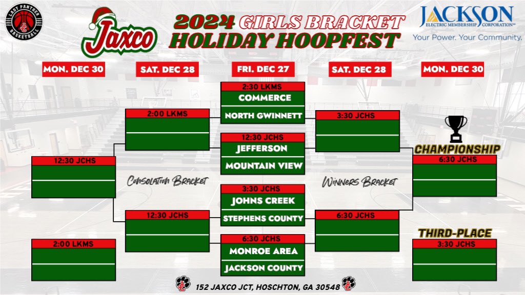 JCPantherAth's tweet image. We’re just a few days away from tipping off the 3rd annual JaxCo Holiday Hoopfest!  Some great games !