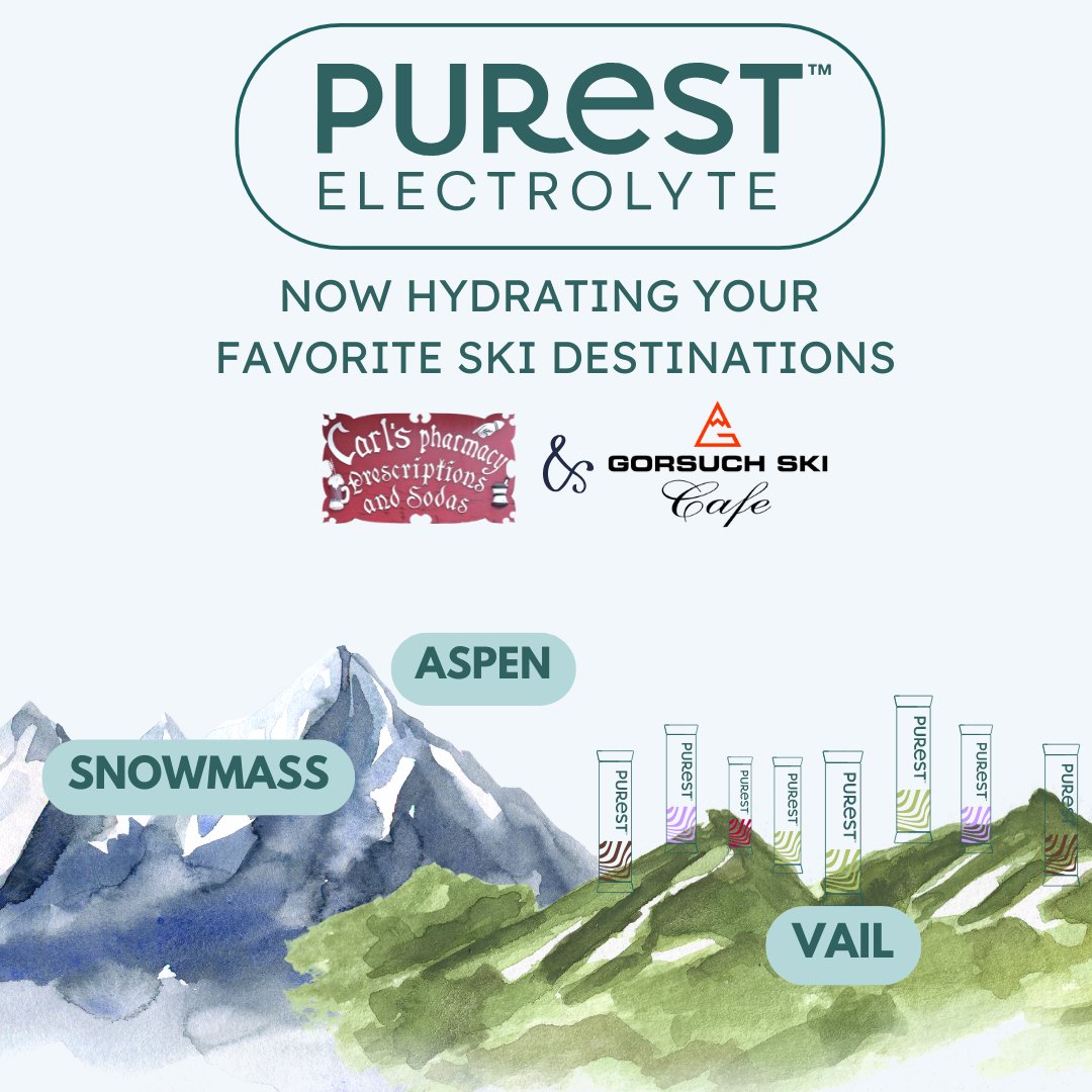 purestelectro's tweet photo. ⛷️ Big news for our mountain lovers! We’re stoked to announce that Purest is now available at your favorite Colorado ski spots - Snowmass, Aspen, and Vail!

Your headache, hangover, and high altitude sickness will thank you. 🏔️ https://t.co/YW8THKn5ia