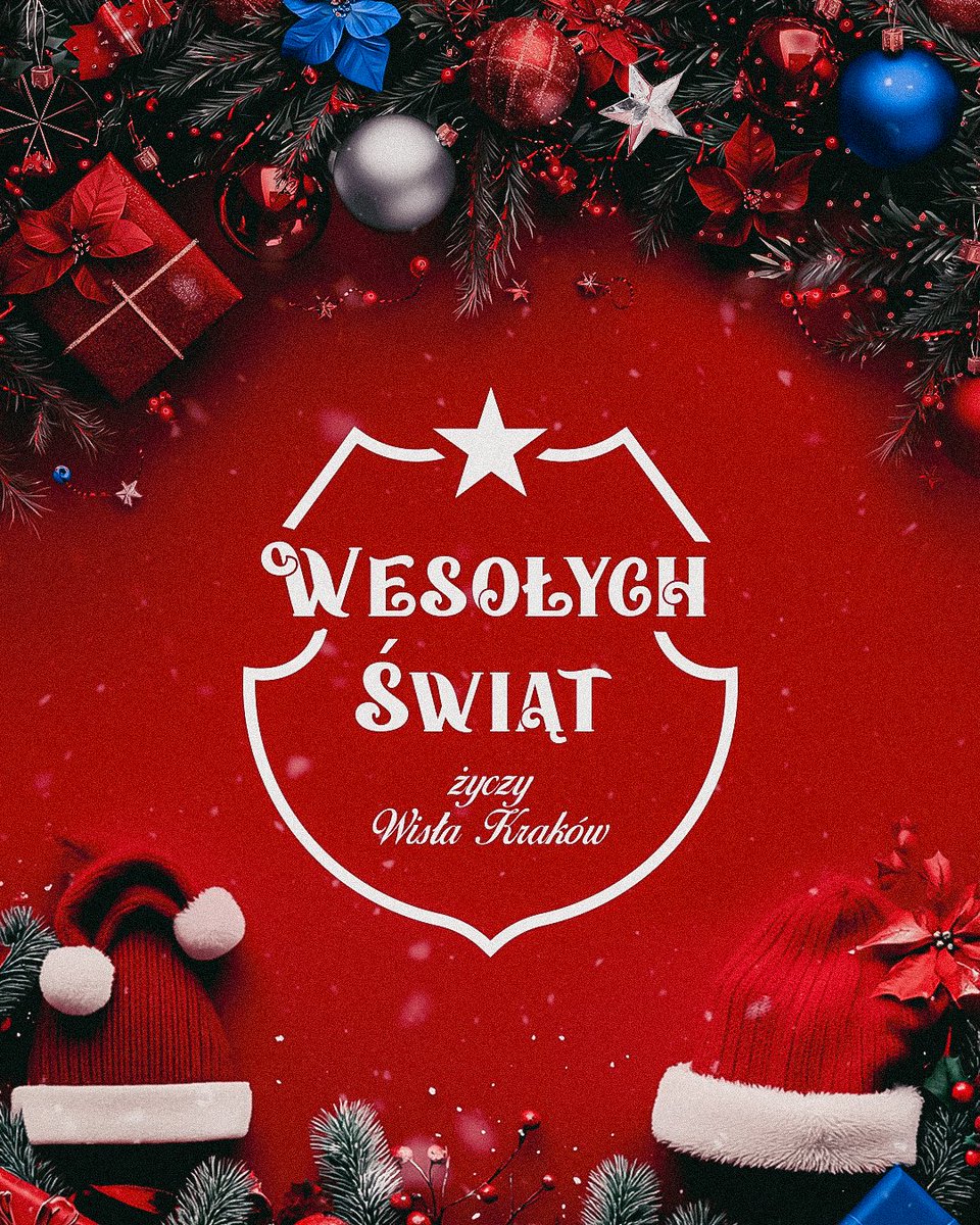 WislaKrakowSA's tweet image. Na ten świąteczny czas życzymy Wam Wɪśʟᴀᴄᴢᴋɪ ɪ Wɪśʟᴀᴄʏ bliskości i rodzinnego ciepła! Niech to będą udane Święta! ⭐️
