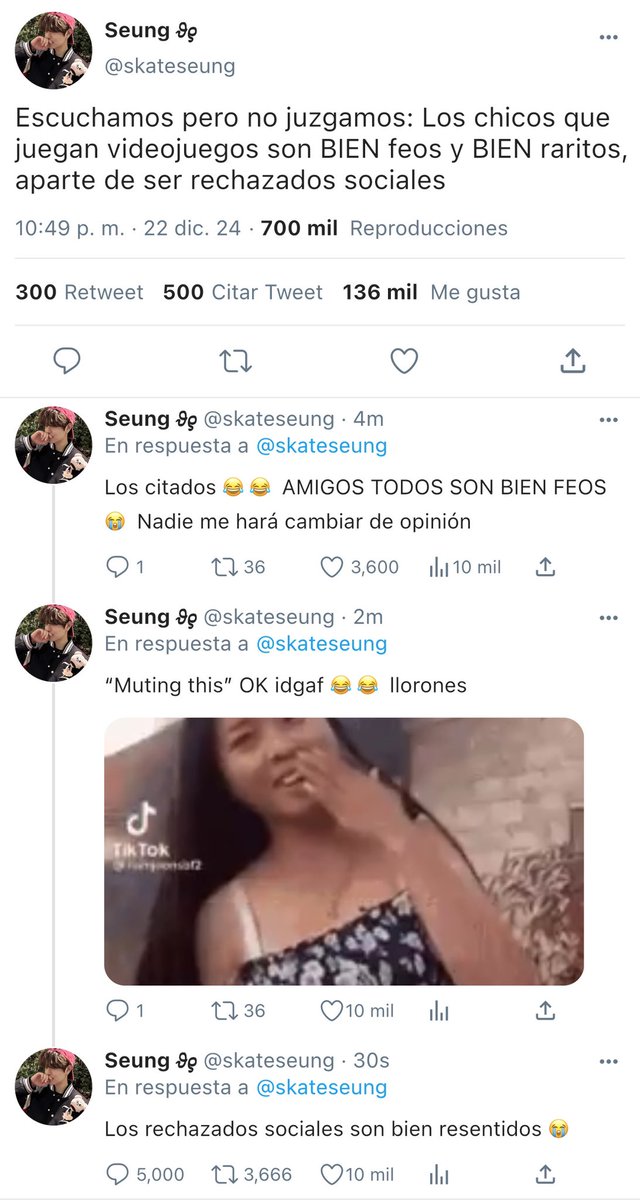 seungvstap's tweet photo. #Seungin few tweets ★

Sngmn no tuvo en cuenta de que no todos los que juegan videojuegos son feos https://t.co/AAjKkCCbeT