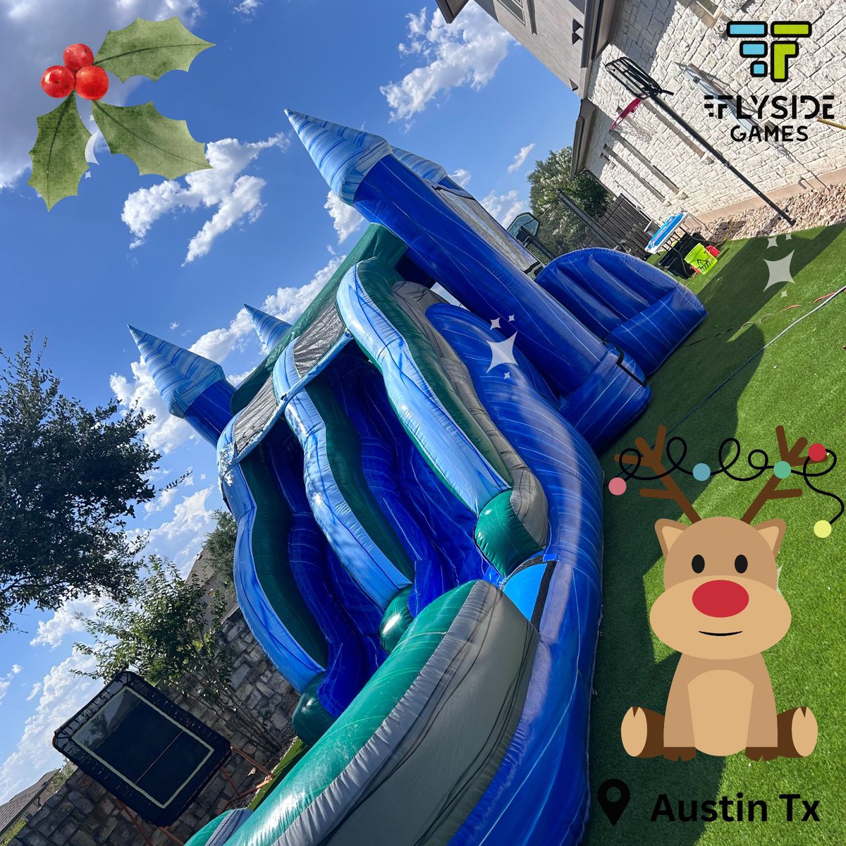 Make your holidays unforgettable with Flyside Games! 🎄🎈